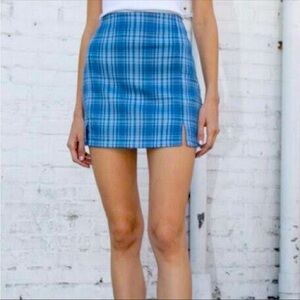 Brandy‎ Melville pleated plaid mini Skirt